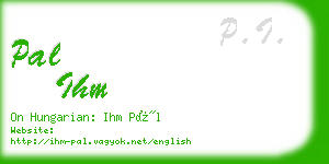 pal ihm business card